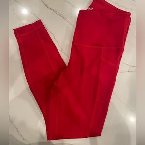 90 Degree By Reflex Vibrant Red Leggings